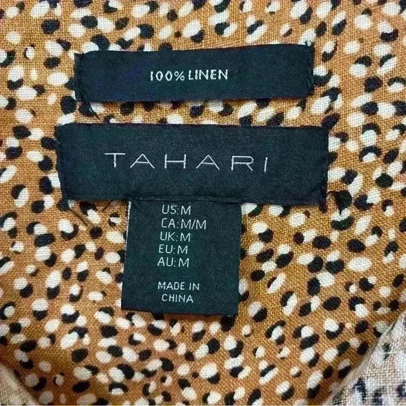 Tahari button down 100% Linen, flowy, COMFY summer shirt dress. Sz Medium - Picture 4 of 7